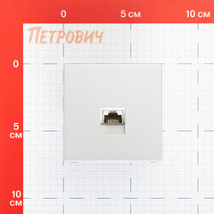 Розетка компьютерная Systeme Electric ArtGallery встраиваемая алюминий RJ45 (GAL000386) - фото 2