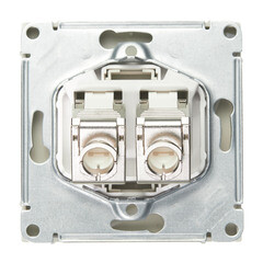 Розетка компьютерная Systeme Electric ArtGallery встраиваемая алюминий 2хRJ45 (GAL000388) - фото 4