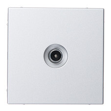 Розетка телевизионная Systeme Electric ArtGallery встраиваемая алюминий 1DB (GAL000391)