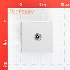 Розетка телевизионная Systeme Electric ArtGallery встраиваемая алюминий 1DB (GAL000391) - фото 2