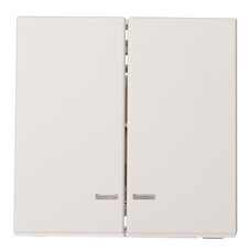 Выключатель Systeme Electric ArtGallery двухклавишный встраиваемый песочный с подсветкой (GAL001253)