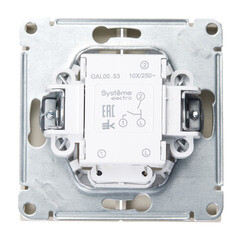 Выключатель Systeme Electric ArtGallery двухклавишный встраиваемый песочный с подсветкой (GAL001253) - фото 4