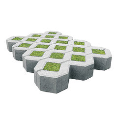 Изображение товара Решетка газонная бетонная серая 400х600х100 мм