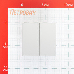 Выключатель Systeme Electric ArtGallery двухклавишный встраиваемый алюминий (GAL000351) - фото 2