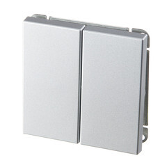 Переключатель Systeme Electric ArtGallery двухклавишный встраиваемый алюминий (GAL000365) - фото 3