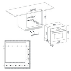 Микроволновая печь встраиваемая Krona Onyx 45H MW черная - фото 3