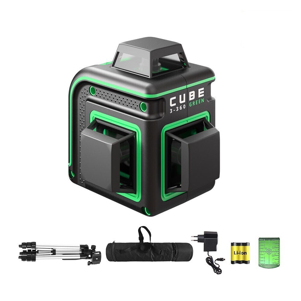 

Уровень лазерный Ada Cube 3-360 Green Professional Edition (А00573) со штативом