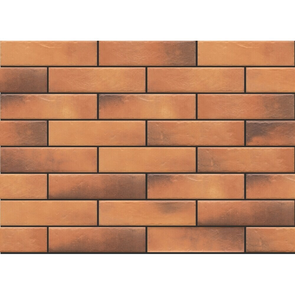 фото Клинкерная плитка для фасада cerrad retro brick (38 шт.=0,6 кв.м) желто-коричневая 245х65х8 мм