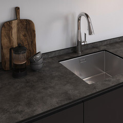 Столешница фера 2400х600х12 мм компакт-ламинат с плинтусом Slotex - фото 3