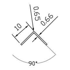 Уголок ПВХ 10х10х2700 мм гладкий белый - фото 2