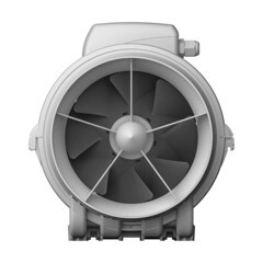 Вентилятор канальный осевой Era Pro Typhoon d200 мм белый - фото 2