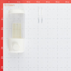 Диспенсер для мыла Zalel 500 мл пластик белый (MJ9017) - фото 2