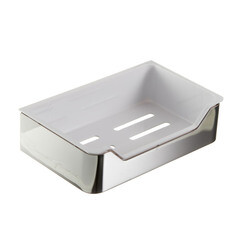 Изображение товара Полка для ванной Zenfort 210х135х63 мм металл/пластик хром (101198)