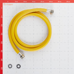 Шланг для газа ПВХ армированный Elka 3/4 НР(ш) х 3/4 ВР(г) 180 см желтый - фото 2