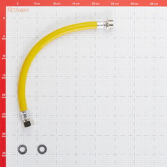Шланг для газа ПВХ армированный Elka 3/4 НР(ш) х 3/4 ВР(г) 40 см желтый - фото 2