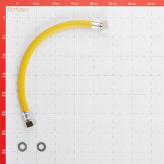 Шланг для газа ПВХ армированный Elka 3/4 ВР(г) х 3/4 ВР(г) 40 см желтый - фото 2