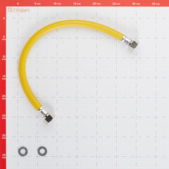 Шланг для газа ПВХ армированный Elka 3/4 ВР(г) х 3/4 ВР(г) 50 см желтый - фото 2