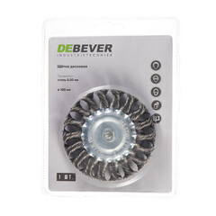 Кордщетка для дрели Debever витая жесткая радиальная d100 мм (DB80163379) - фото 3