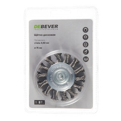 Кордщетка для дрели Debever витая жесткая радиальная d75 мм (DB80163378) - фото 3
