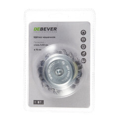 Кордщетка для дрели Debever витая жесткая чашеобразная d75 мм (DB80163415) - фото 3