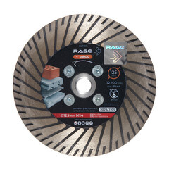 Диск алмазный по керамограниту Rage by Vira 125х22,2х2,8 мм турбо с фланцем М14 сухой рез (603126) - фото 1