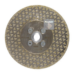 Диск алмазный по керамограниту гальванический Rage by Vira 125х22,2х2,2 мм сплошной с фланцем М14 сухой рез (603127) - фото 1