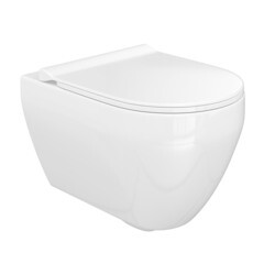 Изображение товара Унитаз подвесной Gesso Home de luxe Деймос безободковый с сиденьем дюропласт микролифт (9021118)