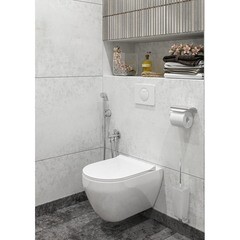 Унитаз подвесной Gesso Home de luxe Деймос безободковый с сиденьем дюропласт микролифт (9021118) - фото 3