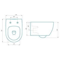 Унитаз подвесной Gesso Home de luxe Деймос безободковый с сиденьем дюропласт микролифт (9021118) - фото 2