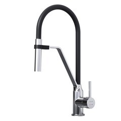 Изображение товара Смеситель для кухни AM.PM Like хром/черный с гибким изливом однорычажный (F8013000)