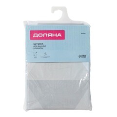Изображение товара Штора для ванны Доляна Рио 1800х1800 мм EVA серая (5441240)