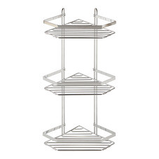 Полка для ванной Lider Drop угловая трехъярусная 200х200х560 мм металл хром (4242)