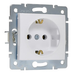 Розетка Lezard Karina встраиваемая белая (707-0288-122B) - фото 5