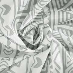 Штора для ванны Moroshka Nomads 1800х1800 мм полиэстер серая/белая (915-301-02) - фото 4