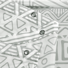 Штора для ванны Moroshka Nomads 1800х1800 мм полиэстер серая/белая (915-301-02) - фото 5