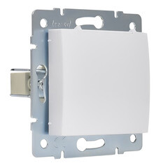 Розетка Lezard Karina встраиваемая белая с крышкой (707-0288-123B) - фото 3