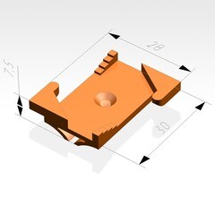 Крепления для маячкового профиля 6/10 мм поворотные (100 шт.) - фото 3