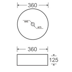 Раковина Corsa Deco FX100 36 см накладная черная (ABFX36B) - фото 6