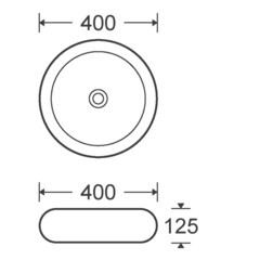 Раковина Corsa Deco Vogue 40 см накладная белая матовая (ABVG40MW) - фото 6