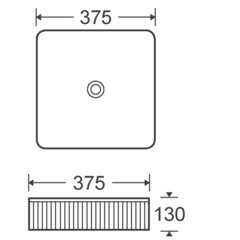 Раковина Corsa Deco Lines 37 см накладная белая (ABLVX37Q) - фото 6