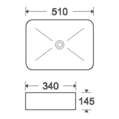 Раковина Corsa Deco Crystal 51 см накладная черная/белая матовая (ABCR51RBW) - фото 7
