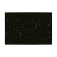 Варочная панель электрическая Lex EVH 772 A BL 5 конфорок черная - фото 1