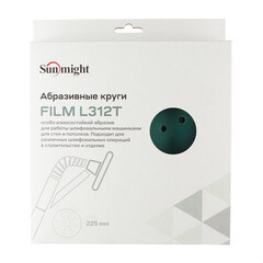 Диск шлифовальный Sunmight Film L312T d225 мм P180 на липучку пленочная основа (5 шт.) (53510R) - фото 3