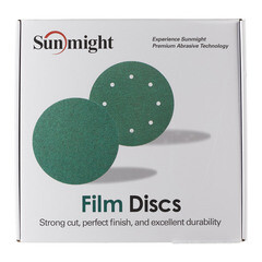 Диск шлифовальный Sunmight Film L312T d225 мм P220 на липучку пленочная основа (50 шт.) (53511) - фото 3