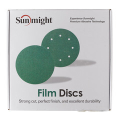 Диск шлифовальный Sunmight Film L312T d225 мм P100 на липучку пленочная основа (50 шт.) (53507) - фото 3