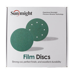 Диск шлифовальный Sunmight Film L312T d225 мм P40 на липучку пленочная основа (25 шт.) (53503) - фото 3