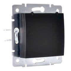 Розетка Lezard Karina встраиваемая черный бархат с крышкой (707-4288-123B) - фото 6