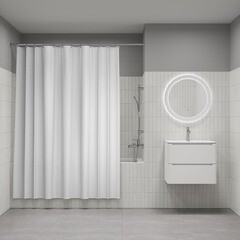 Штора для ванны Iddis Decor 2000х1800 мм полиэстер белая (DL01P18i11) - фото 4