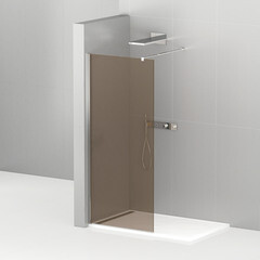 Душевая перегородка Cezares Liberta хром 120х195 см стекло цвет бронза 8 мм (LIBERTA-L-1-120-BR-Cr) - фото 4