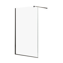 Изображение товара Душевая перегородка Cezares Liberta черная 120х195 см стекло прозрачное 8 мм (LIBERTA-L-1-120-C-NERO)